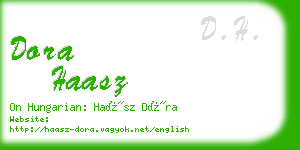 dora haasz business card